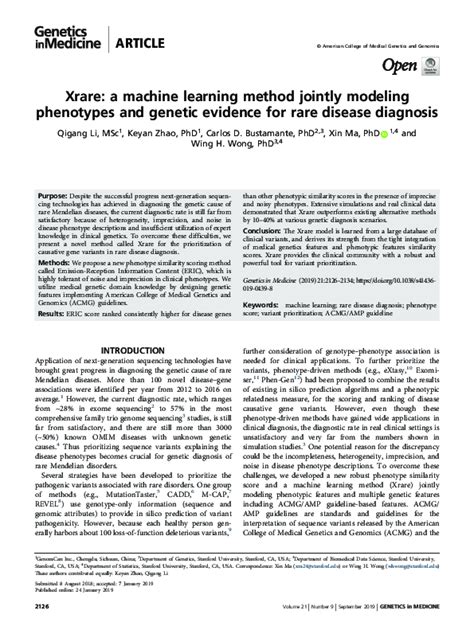 xrarea|Xrare: a machine learning method jointly modeling phenotypes .